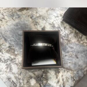 roberto coin pois moi luna diamond hinged bangle bracelet 18k white gold